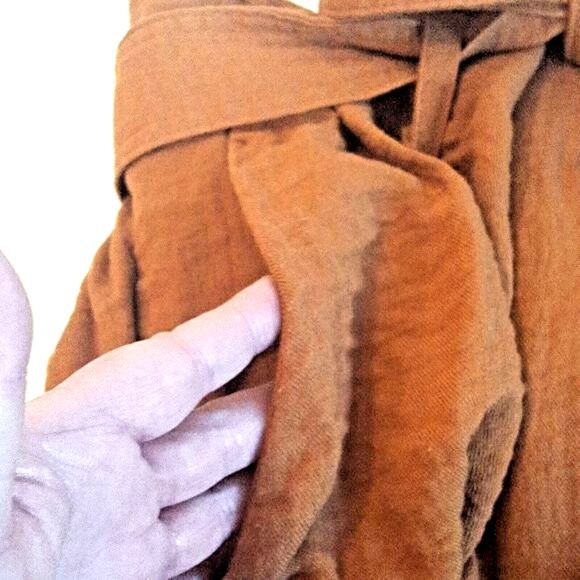 High Rise Paper Bag Waist Zip Tie Belt Blousy Shorts Medium Pockets a. new day - Picture 10 of 10